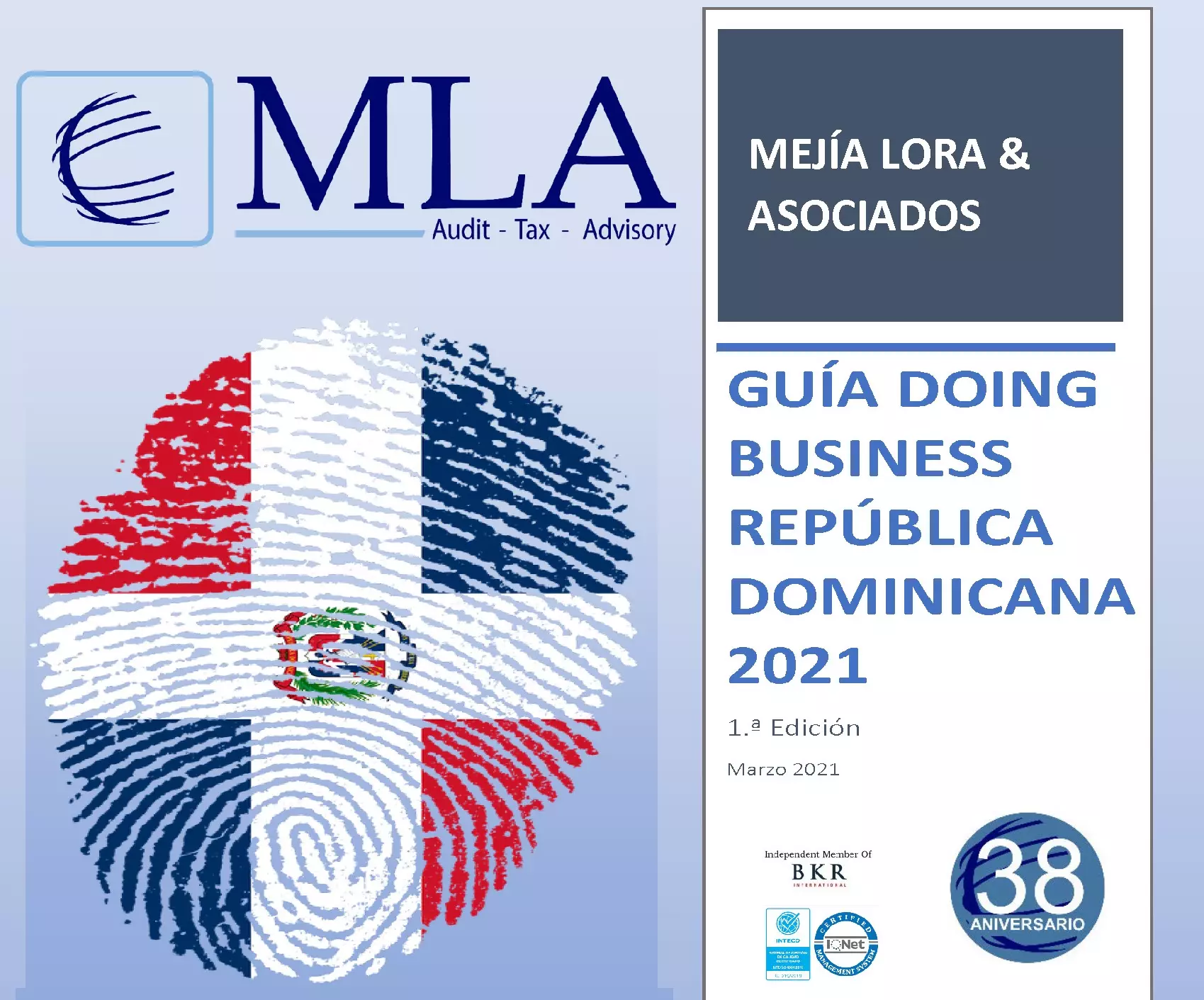 Imagen con el escudo de la bandera dominicana